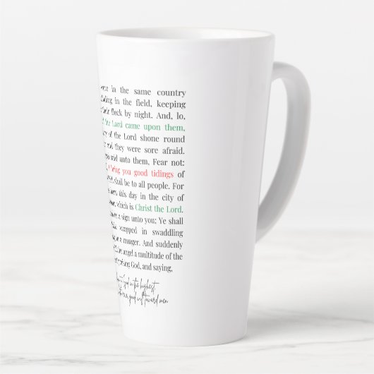 Luke 2:8 - 14 Tall Coffee Tasse (Rechte Ecke)