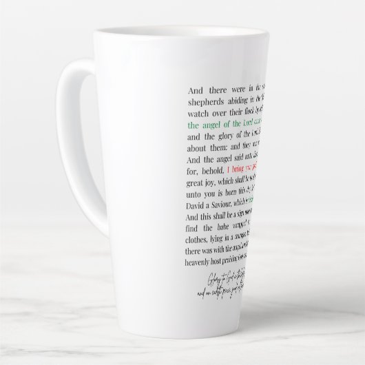 Luke 2:8 - 14 Tall Coffee Tasse (Linke Ecke)