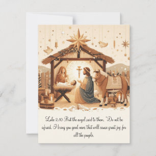 Luke 2 Mager Scene Flat Card (Schreib deine eigene Dankeskarte