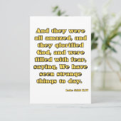 Luke 5:26 KJV Bibelschrift Begrüßung Karte (Stehend Vorderseite)