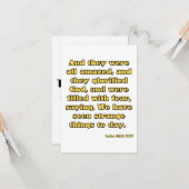 Luke 5:26 KJV Bibelschrift Begrüßung Karte (Vorderseite/Rückseite Beispiel)