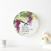 Luke 5:37 Neuer Wein in Alte Wineskins Bibelverse Große Wanduhr (Zuhause)