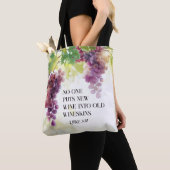 Luke 5:37 Neuer Wein in Alte Wineskins Bibelverse Tasche (Von Nahem)