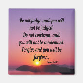 Luke 6:37 - Kühlschrank Magnet (Vorne)