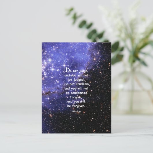 Luke 6:37 postkarte (Stehend Vorderseite)