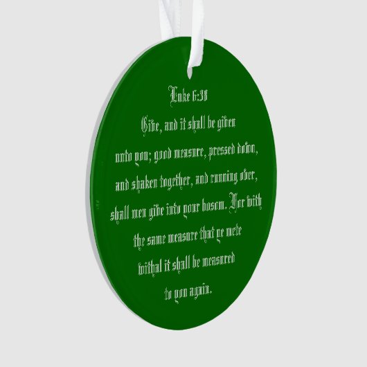 LUKE 6:38 ORNAMENT (Vorderseite)
