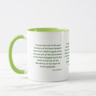Luke 6:45 Bibelverse-Schrift Zwei-Tone-Tasse Tasse
