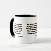Luke 7:21 KJV Bibelschrift Zwei-Tone Tasse (Vorderseite Links)