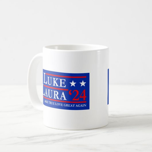 Luke and Laura 2024 True Love Candidates Kaffeetasse (Vorderseite Links)