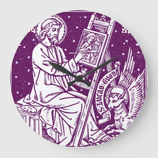 Luke der Evangelist Große Wanduhr (Vorderseite)