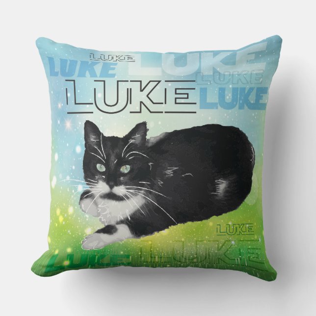 LUKE die Katze Kissen (Vorderseite)
