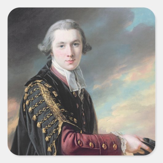 Luke Gardiner Quadratischer Aufkleber (Vorderseite)