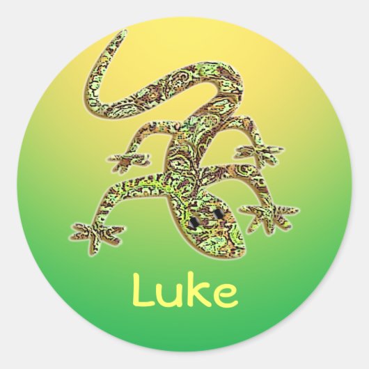 Luke Gecko / Salamander / Lizard Sticker 1 (Vorderseite)