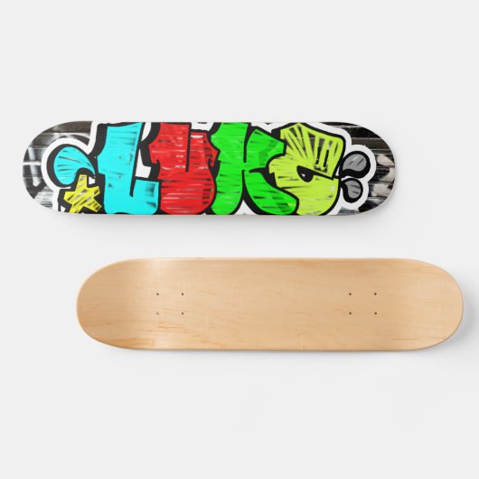 Luke Graffiti Custom Personalisiert Cool Skateboar Skateboard (Horizontal)