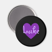 Luke in Lila Magnet (Vorderseite/Rückseite)