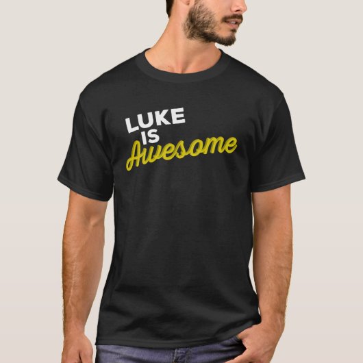 LUKE IS AWESOME Support Team Positive Cheer Fan T-Shirt (Vorderseite)