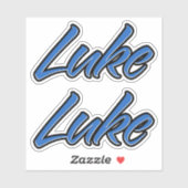 Luke Name blue Aufkleber Sticker Stickerset (Blatt)