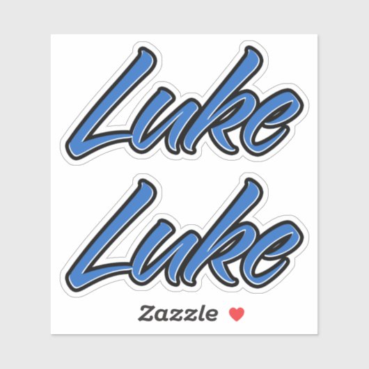 Luke Name blue Aufkleber Sticker Stickerset (Blatt)