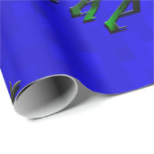 Luke Name Logo auf blau, Geschenkpapier (Rolleneckpunkt)