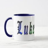 Luke, Name, Logo, Blue Ringer Combo Tasse. Tasse (Links)