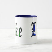 Luke, Name, Logo, Blue Ringer Combo Tasse. Tasse (Zentrum)