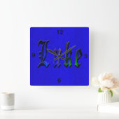 Luke Name Logo Quadratische Wanduhr (Zuhause)