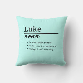 Luke, Personalisierte Bezeichnung für Junge Kissen