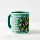 LUKE ~ Personalisierte Paua Muschel Tasse ~ (Vorderseite Links)
