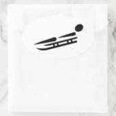 Luke-Rennsymbol Ovaler Aufkleber (Tasche)