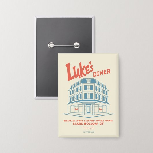 Luke’s Diner Stars Hollow Design Button (Vorderseite/Rückseite)