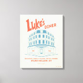 Luke’s Diner Stars Hollow Design Leinwanddruck (Vorderseite)