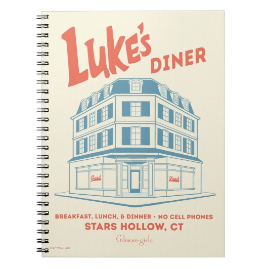 Luke’s Diner Stars Hollow Design Notizblock (Vorderseite)