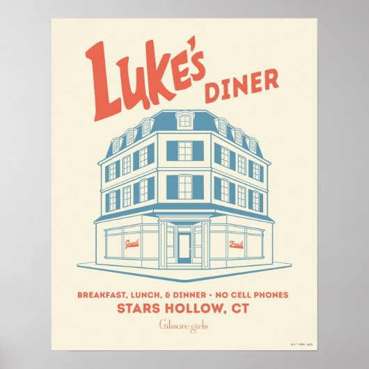 Luke’s Diner Stars Hollow Design Poster (Vorne)