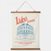 Luke’s Diner Stars Hollow Design Wandteppich Mit Holzrahmen (Vorderseite)