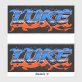 Luke Vorname Name Graffiti Aufkleber Sticker (Blatt)