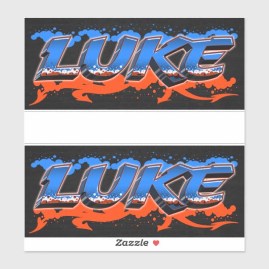 Luke Vorname Name Graffiti Aufkleber Sticker (Blatt)