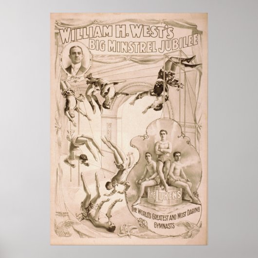 Luken Gymnist Aerialist Act VAUDEVILLE Poster (Vorne)