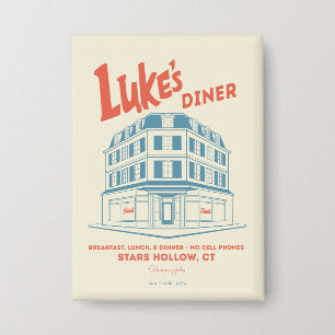 Luke's Diner Stars Hollow Design Button