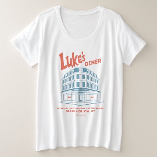 Luke's Diner Stars Hollow Design Große Größe T-Shirt (Design vorne)