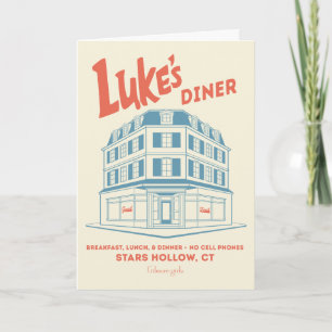 Luke's Diner Stars Hollow Design Karte