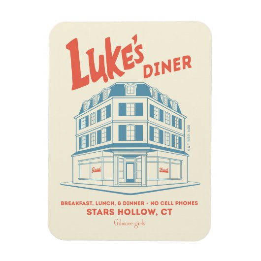 Luke's Diner Stars Hollow Design Magnet (Vertikal)