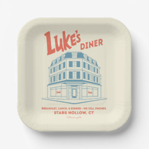Luke's Diner Stars Hollow Design Pappteller