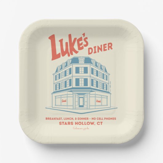 Luke's Diner Stars Hollow Design Pappteller (Vorderseite)