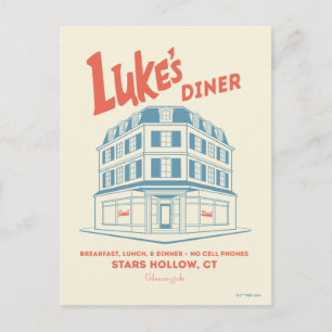 Luke's Diner Stars Hollow Design Postkarte
