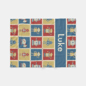 Lukes personalisierte Roboter-Decke Fleecedecke (Vorderseite (Horizontal))