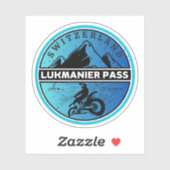 Lukmanier Pass - Schweizer Alpen Aufkleber (Blatt)