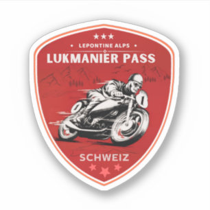 Lukmanier Pass - Schweizer Alpen Aufkleber