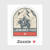 Lukmanier Pass - Schweizer Alpen Aufkleber (Blatt)