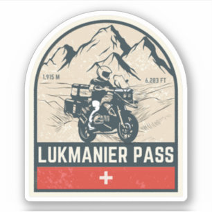 Lukmanier Pass - Schweizer Alpen Aufkleber