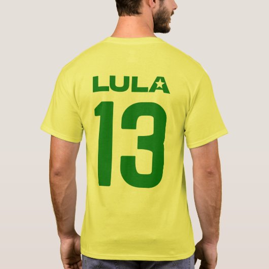 Lula 2022 13 PT Lula Livre Lula Presidente Brasil T-Shirt (Rückseite)